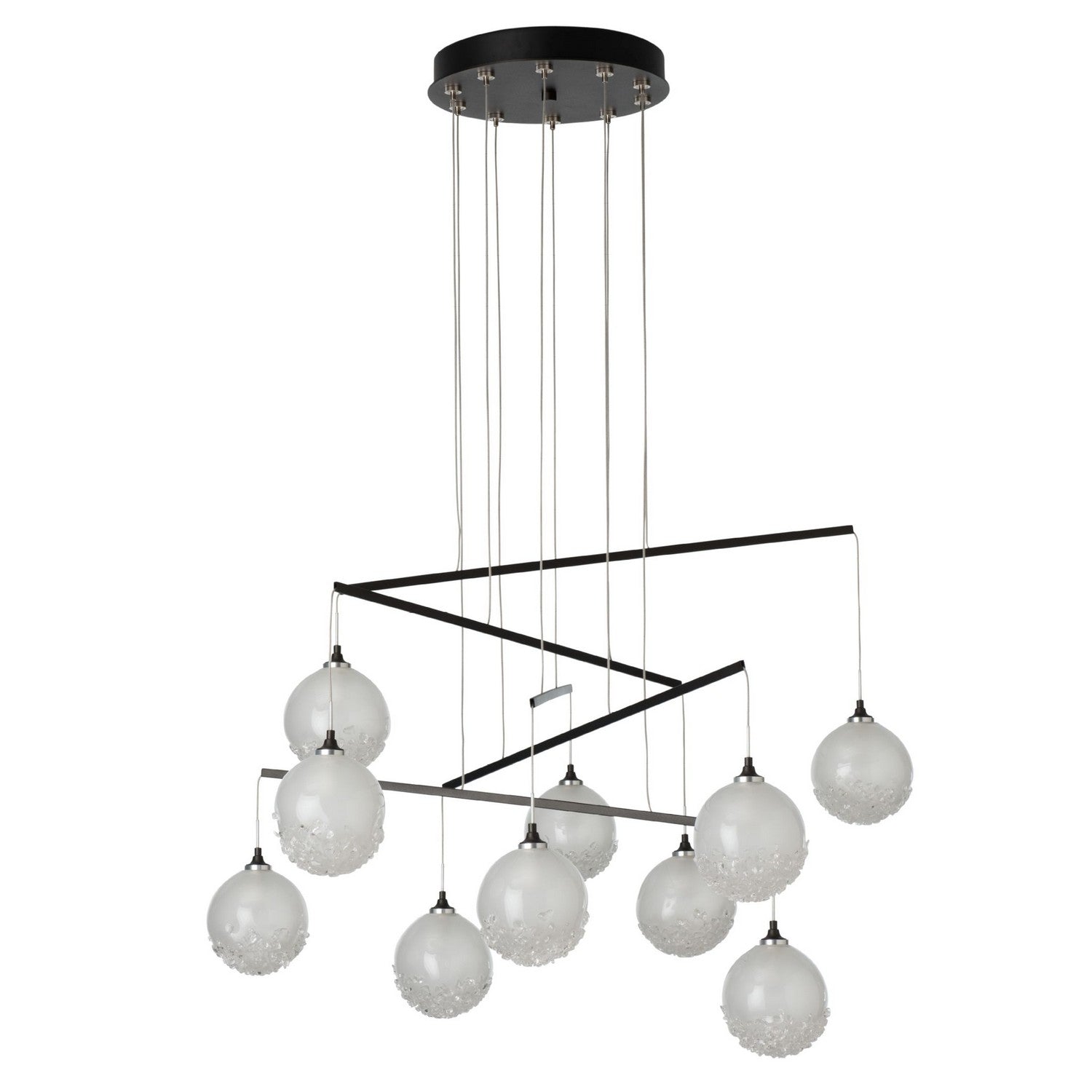 Hubbardton Forge - 131151-SKT-STND-14-FD0750 - Fritz Globe 10-Light Mobile Pendant - Fritz - Oil Rubbed Bronze