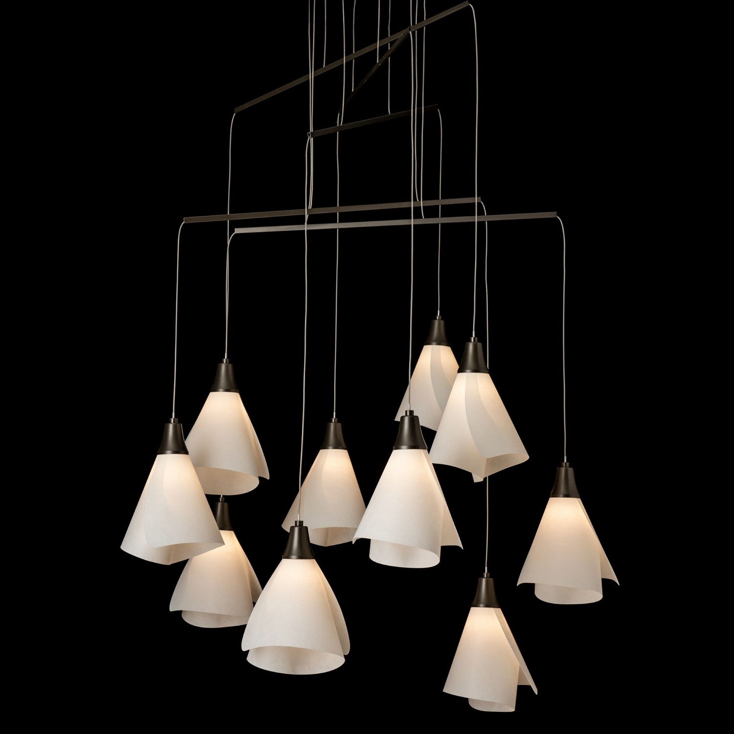Hubbardton Forge - 131152-SKT-STND-07-SH1987 - Mobius 10-Light Mobile Pendant - Mobius - Dark Smoke