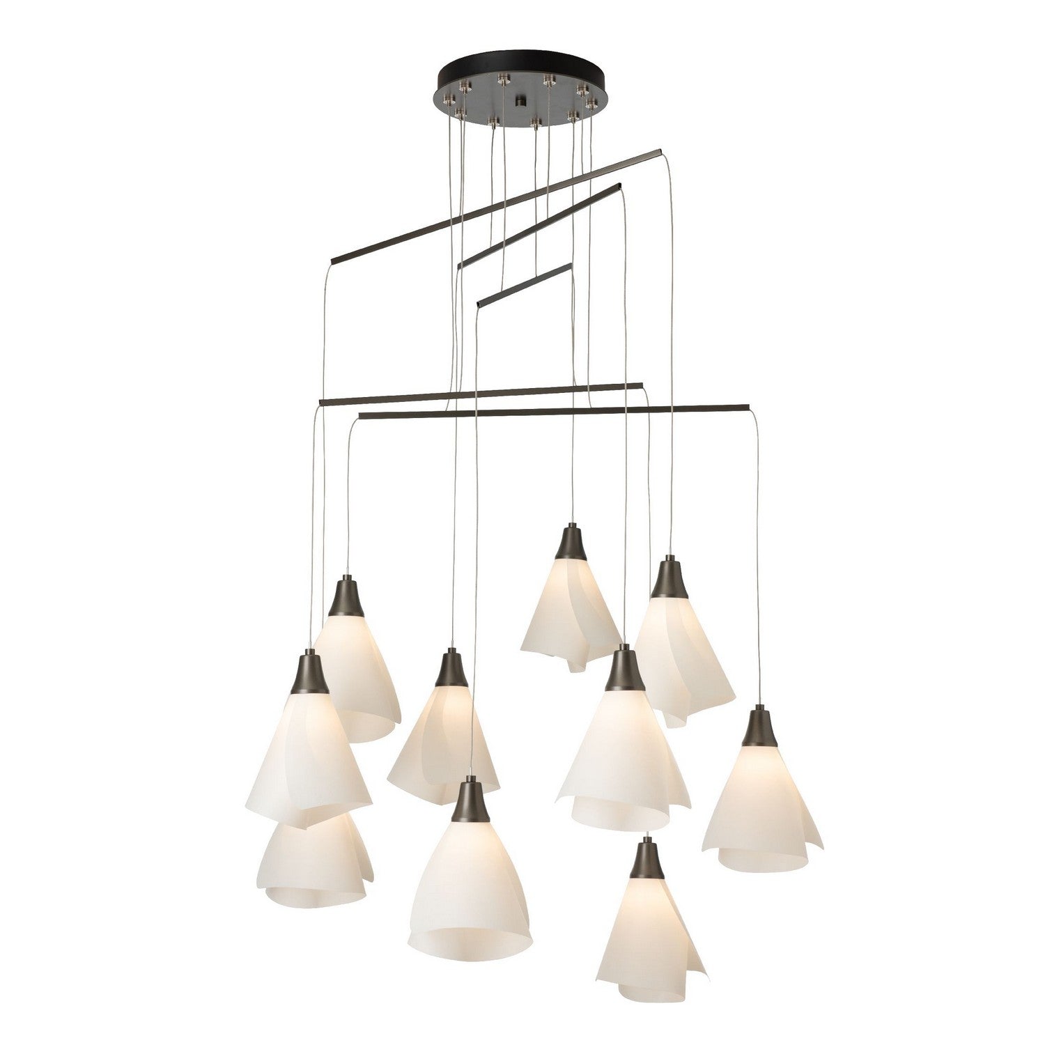 Hubbardton Forge - 131152-SKT-STND-07-SH1987 - Mobius 10-Light Mobile Pendant - Mobius - Dark Smoke
