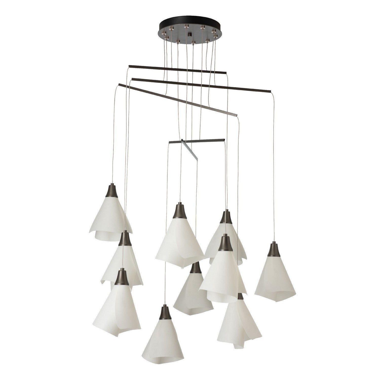 Hubbardton Forge - 131152-SKT-STND-07-SH1987 - Mobius 10-Light Mobile Pendant - Mobius - Dark Smoke