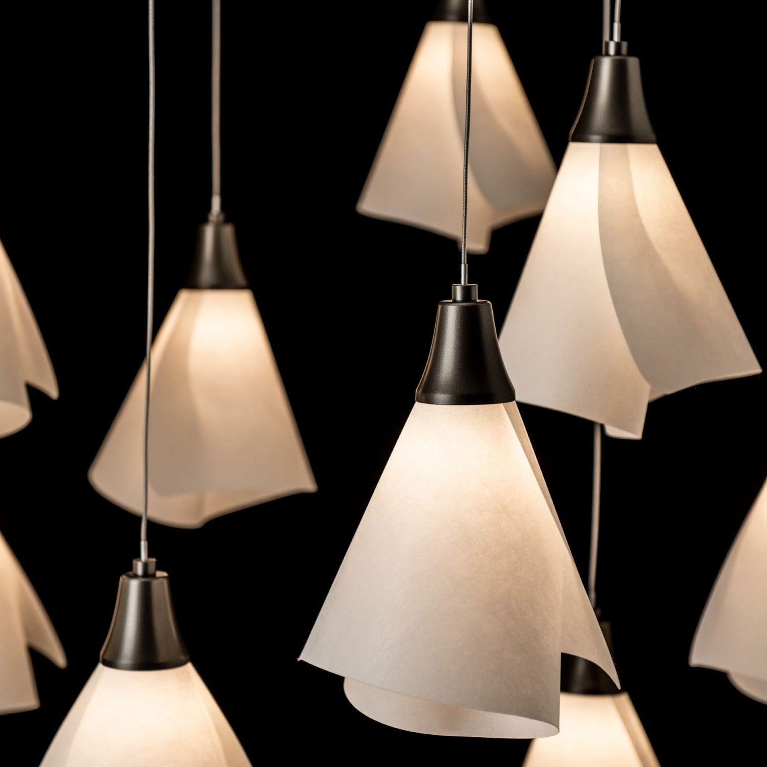 Hubbardton Forge - 131152-SKT-STND-07-SH1987 - Mobius 10-Light Mobile Pendant - Mobius - Dark Smoke