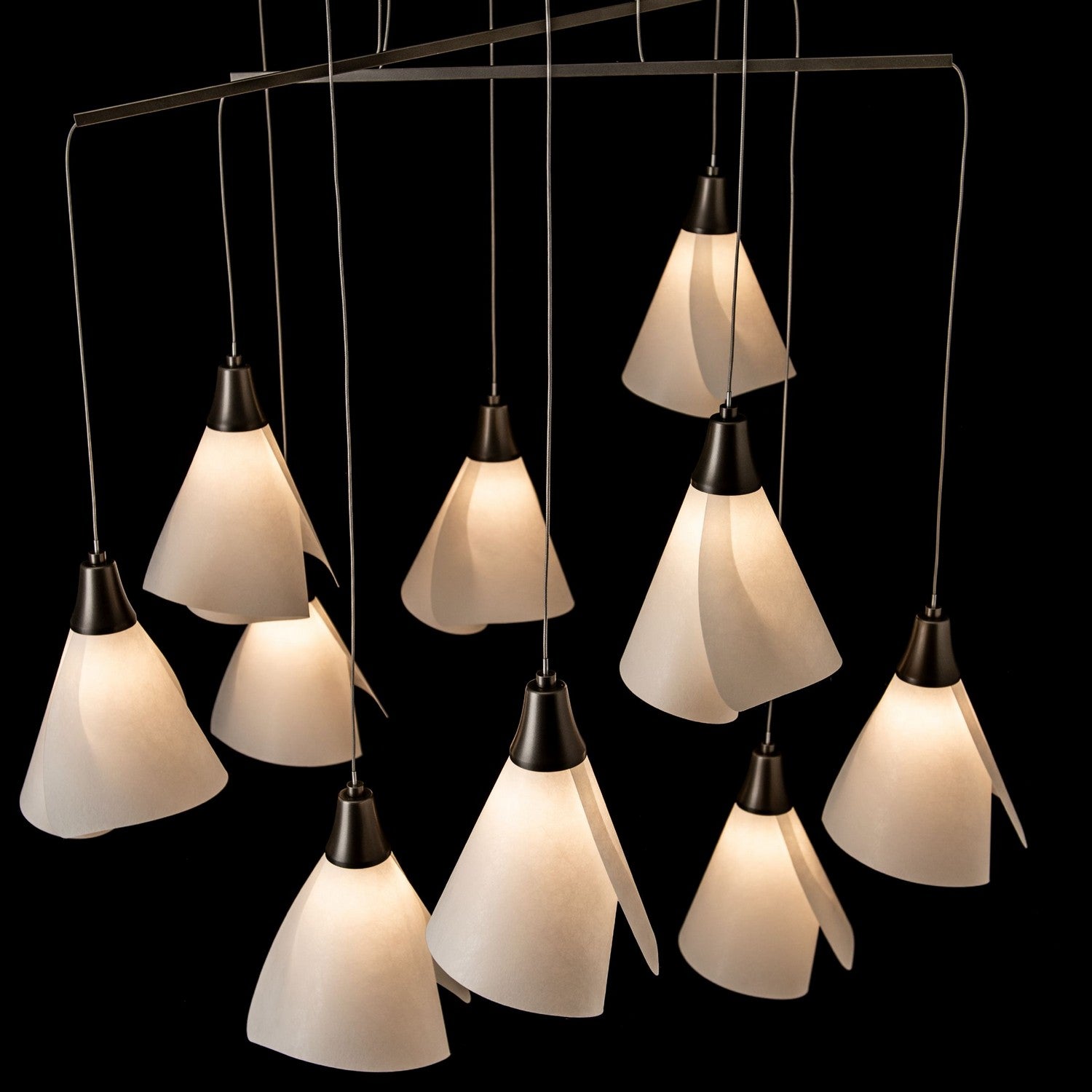 Hubbardton Forge - 131152-SKT-STND-07-SH1987 - Mobius 10-Light Mobile Pendant - Mobius - Dark Smoke