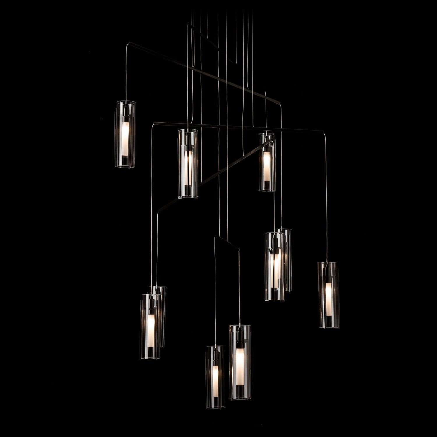 Hubbardton Forge - 131154-SKT-STND-89-ZM0065 - Exos 10-Light Mobile Pendant - Exos - Ink