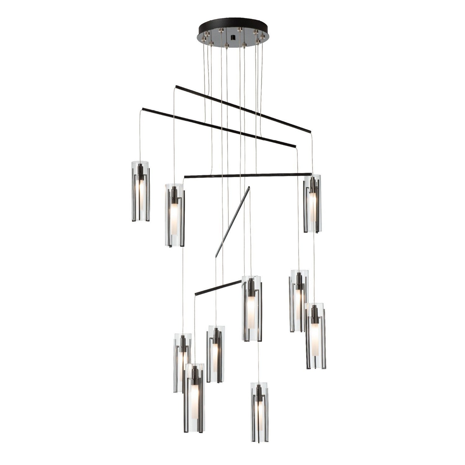 Hubbardton Forge - 131154-SKT-STND-89-ZM0065 - Exos 10-Light Mobile Pendant - Exos - Ink