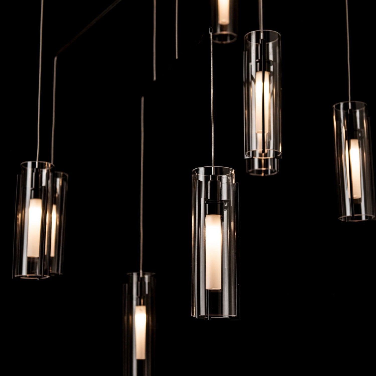 Hubbardton Forge - 131154-SKT-STND-89-ZM0065 - Exos 10-Light Mobile Pendant - Exos - Ink