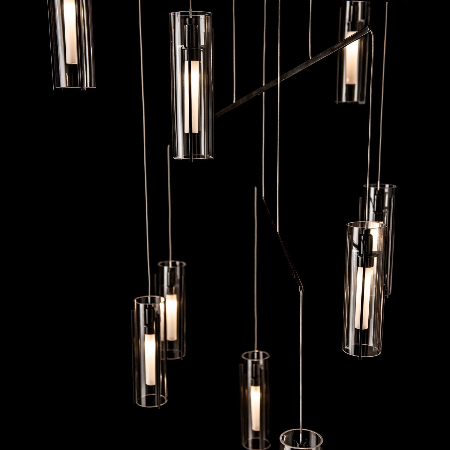 Hubbardton Forge - 131154-SKT-STND-89-ZM0065 - Exos 10-Light Mobile Pendant - Exos - Ink