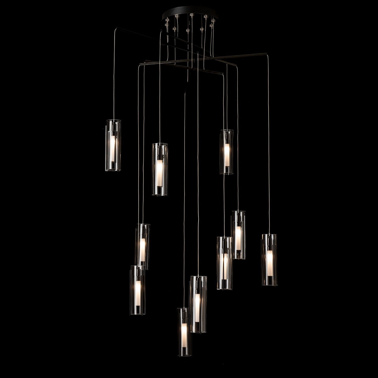 Hubbardton Forge - 131154-SKT-STND-89-ZM0065 - Exos 10-Light Mobile Pendant - Exos - Ink