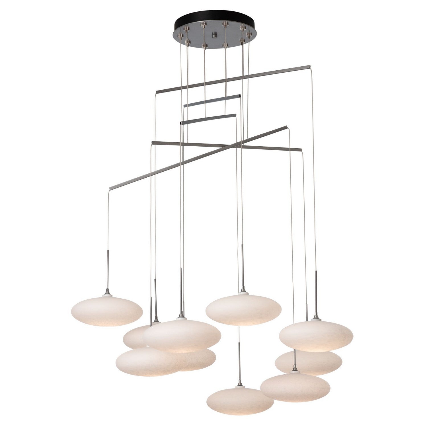 Hubbardton Forge - 131157-SKT-STND-82-GS0818 - Clouds 10-Light Mobile Pendant - Clouds - Vintage Platinum