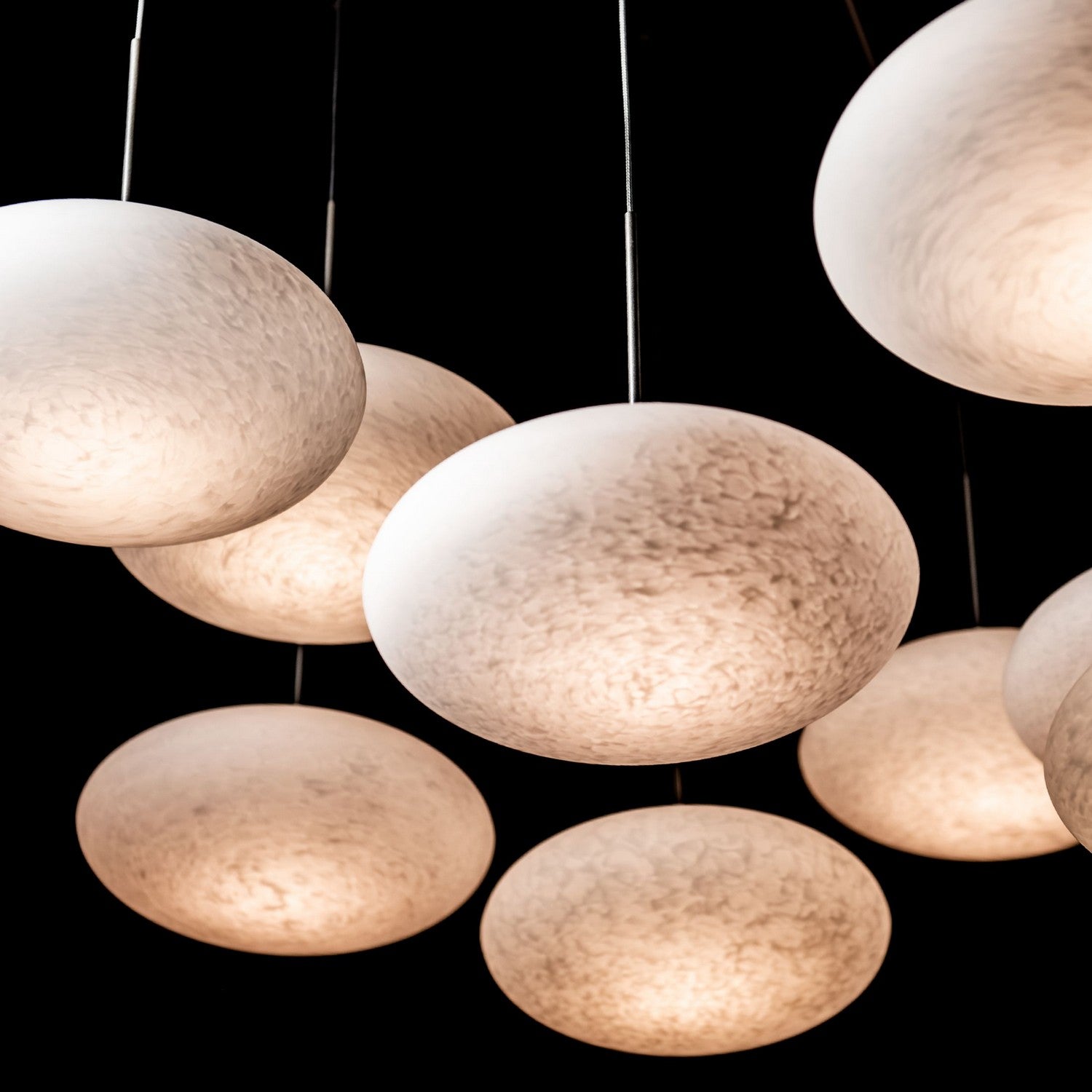 Hubbardton Forge - 131157-SKT-STND-82-GS0818 - LED Pendant - Clouds - Vintage Platinum