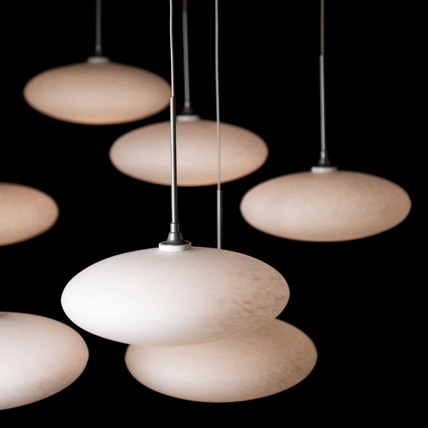 Hubbardton Forge - 131157-SKT-STND-82-GS0818 - Clouds 10-Light Mobile Pendant - Clouds - Vintage Platinum