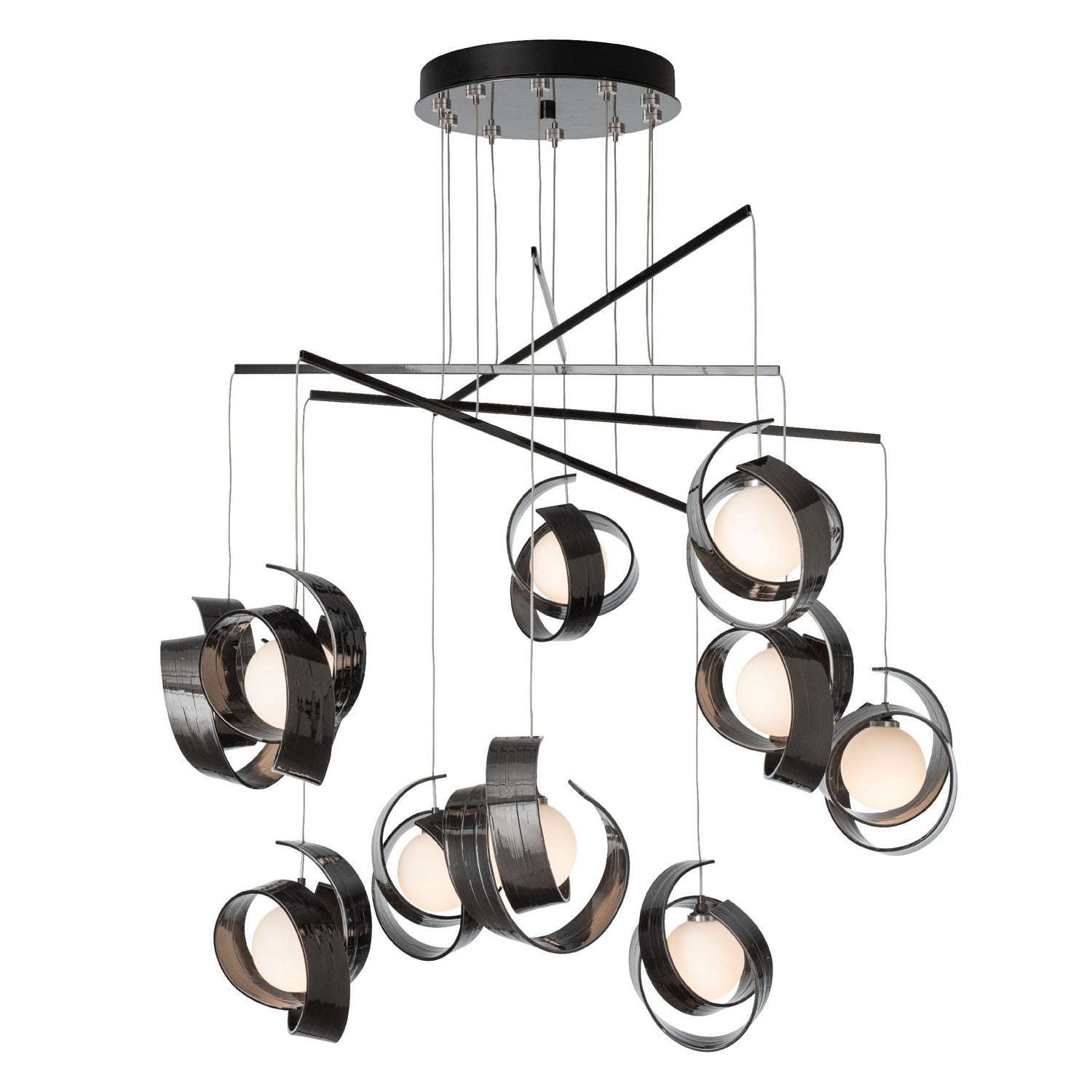 Hubbardton Forge - 131158-SKT-STND-89-GG0711 - Riza 10-Light Mobile Pendant - Riza - Ink
