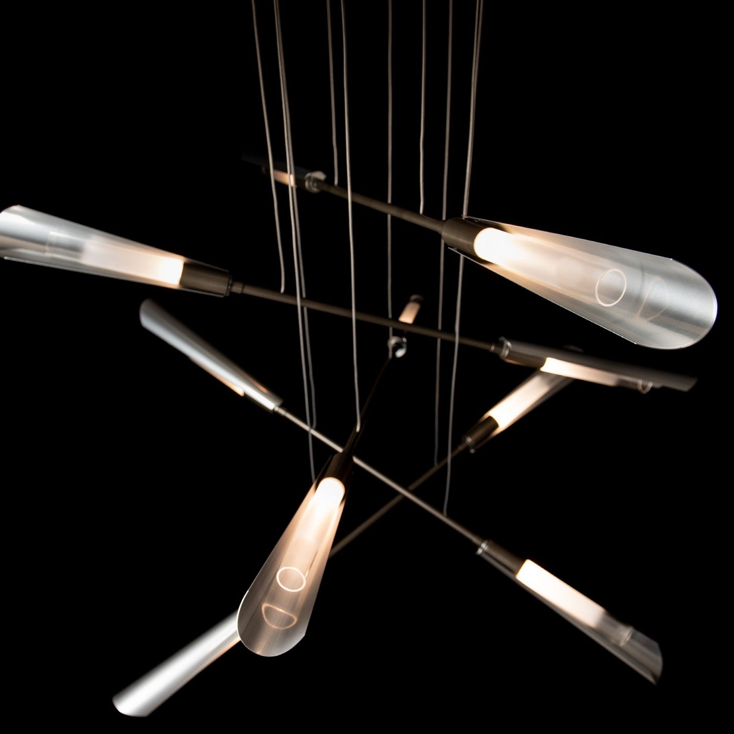 Hubbardton Forge - 131410-SKT-STND-07-85-WC0822 - Flight 10-Light Small Pendant - Flight - Dark Smoke