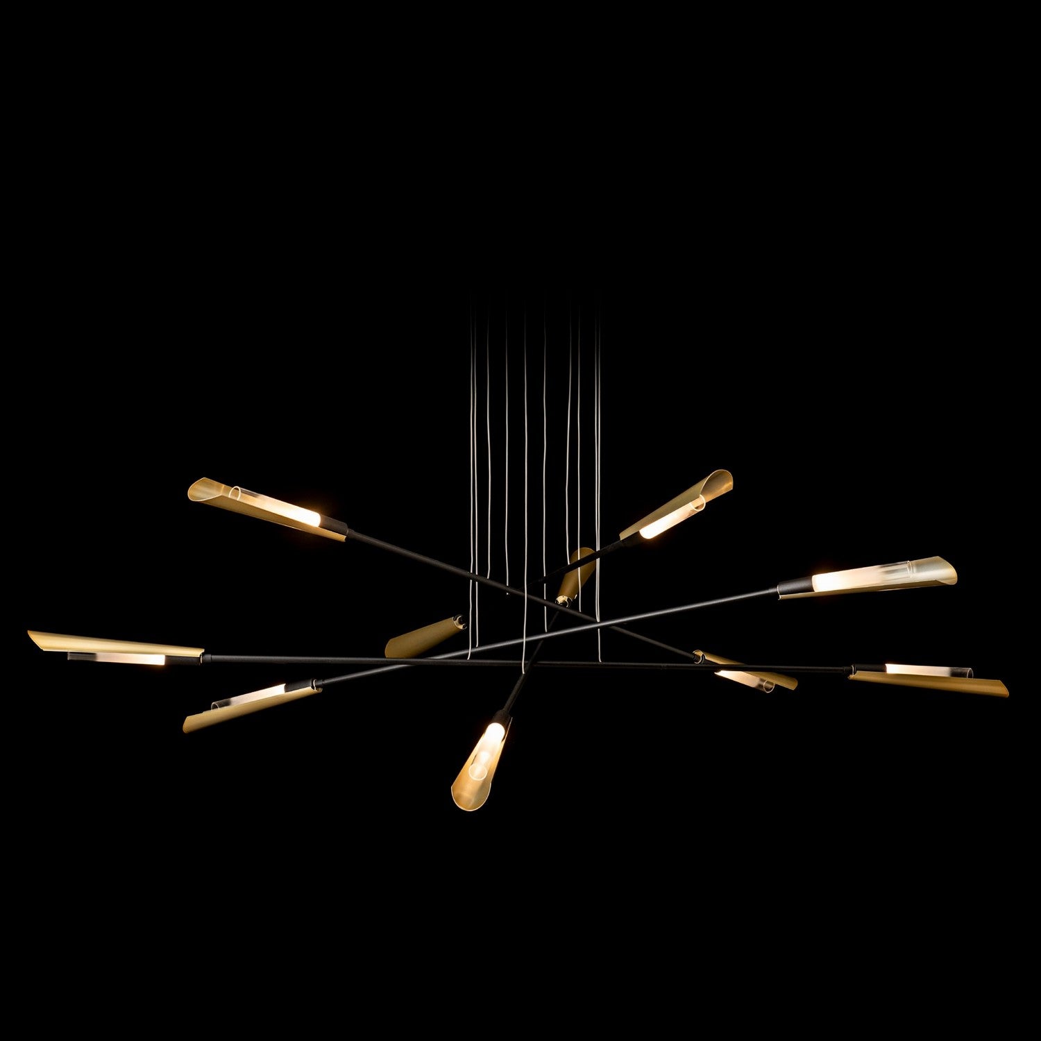 Hubbardton Forge - 131412-SKT-LONG-10-86-WC0822 - Flight 10-Light Pendant - Flight - Black