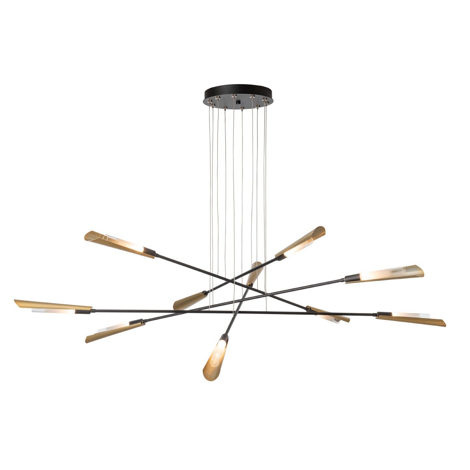 Hubbardton Forge - 131412-SKT-LONG-10-86-WC0822 - Flight 10-Light Pendant - Flight - Black