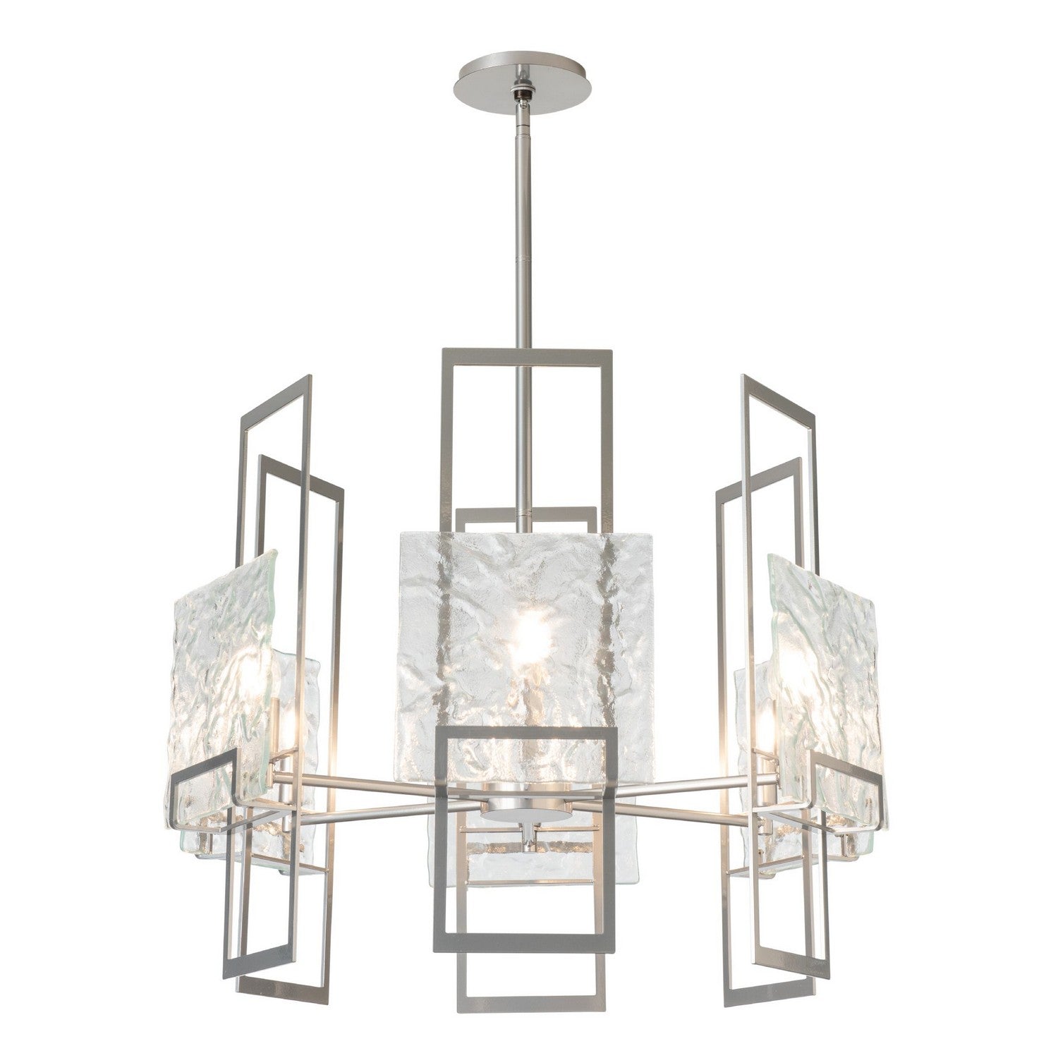 Hubbardton Forge - 131552-SKT-MULT-85-ZM0836 - Geo 6-Light Pendant - Geo - Sterling