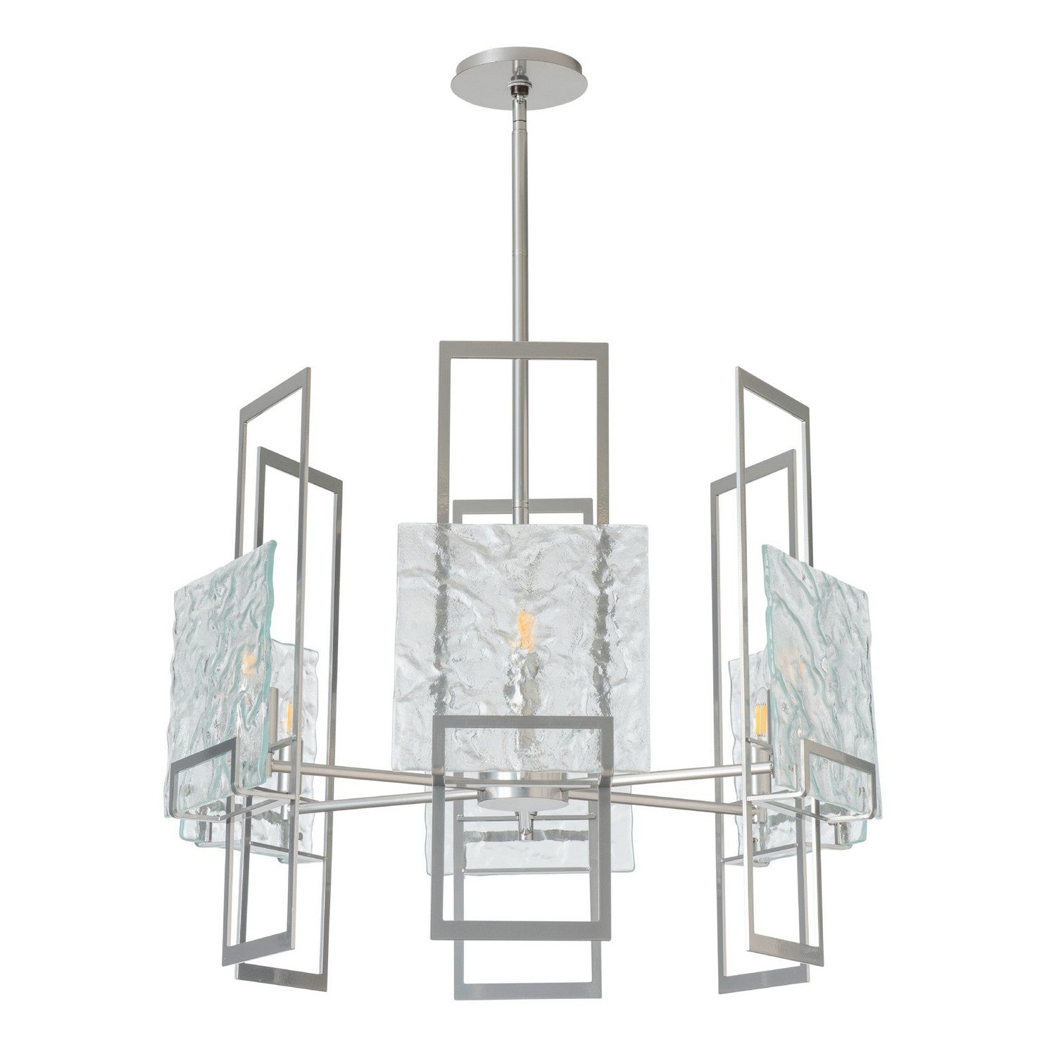 Hubbardton Forge - 131552-SKT-MULT-85-ZM0836 - Geo 6-Light Pendant - Geo - Sterling