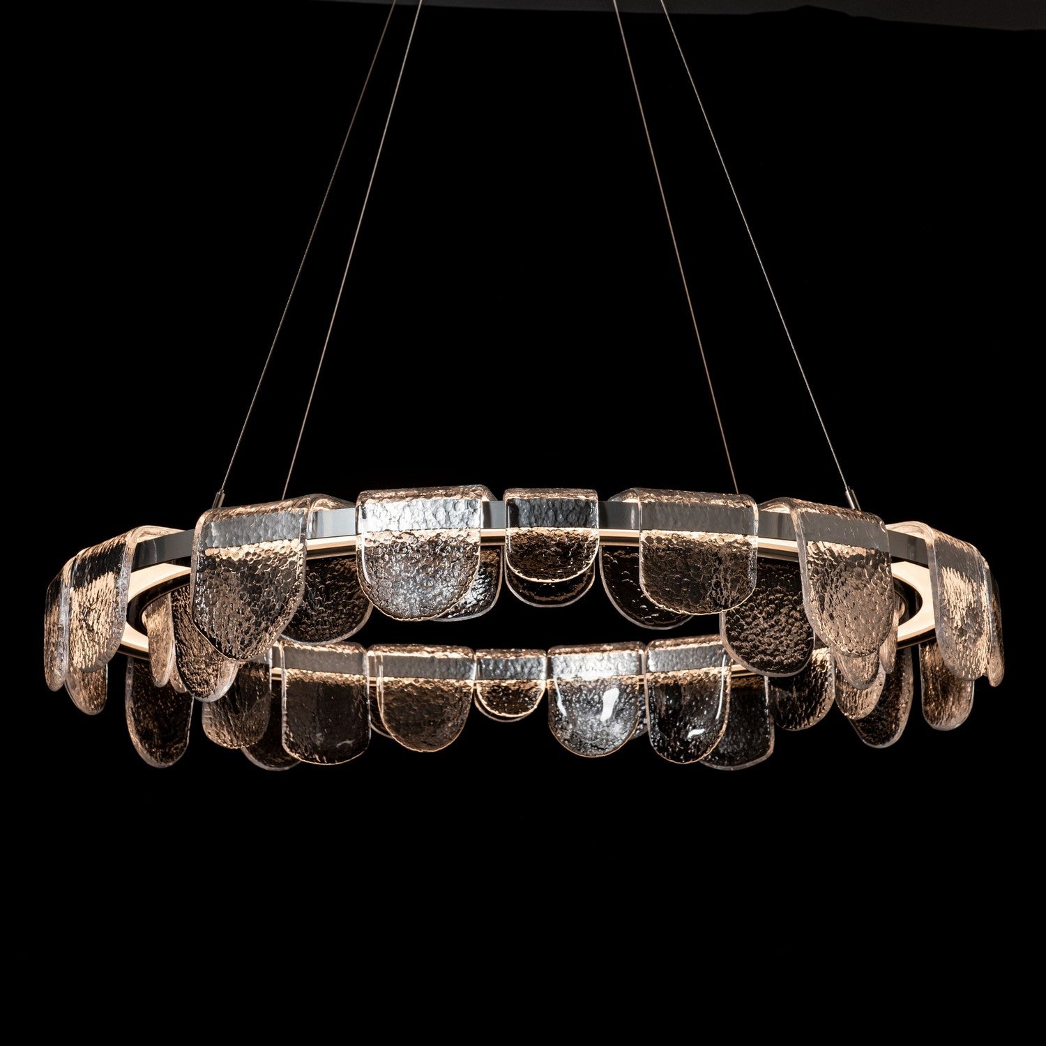 Hubbardton Forge - 139982-LED-STND-85-ZM0846 - Riverbed Circular LED Pendant - Riverbed - Sterling