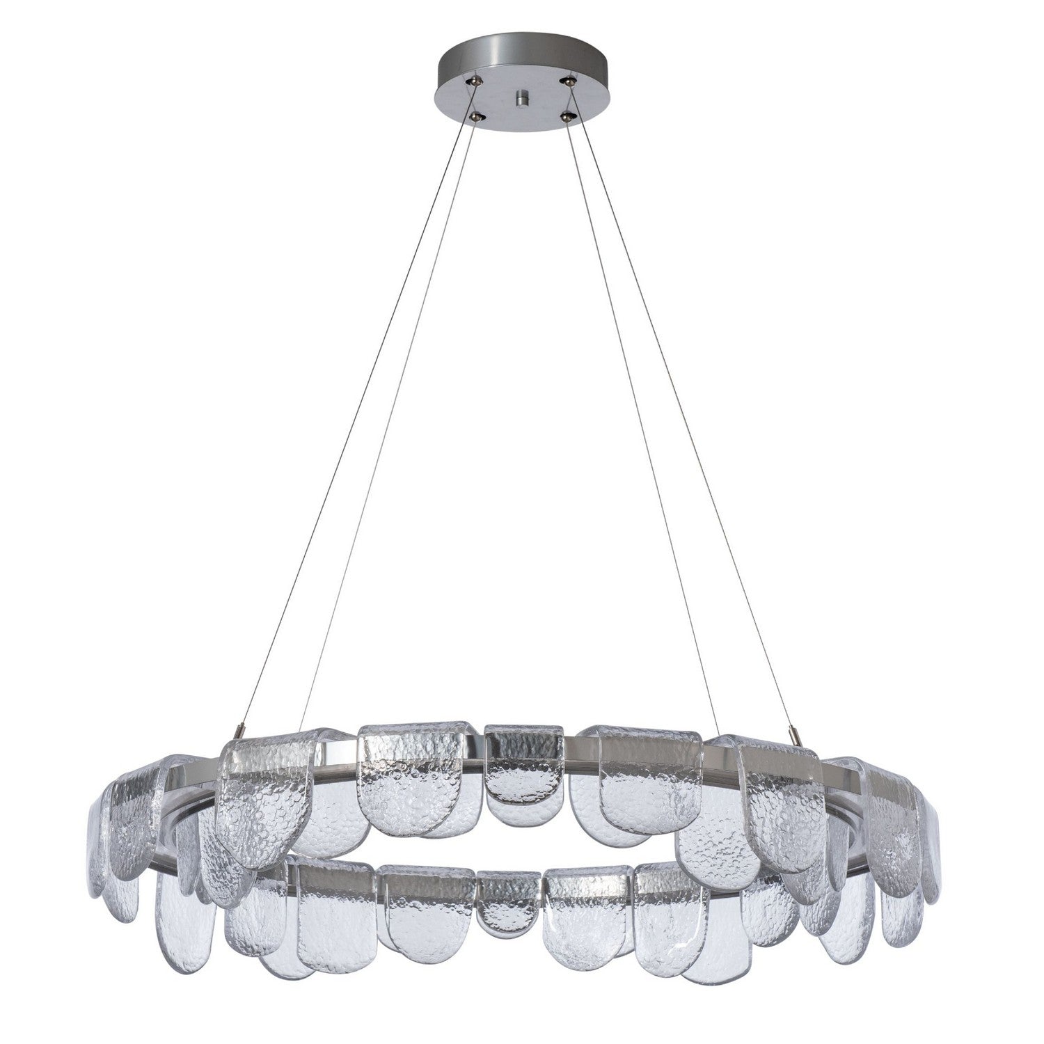 Hubbardton Forge - 139982-LED-STND-85-ZM0846 - Riverbed Circular LED Pendant - Riverbed - Sterling