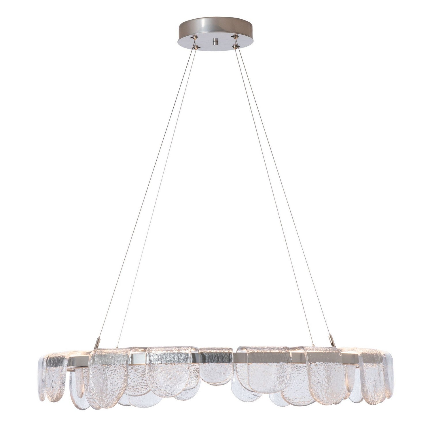 Hubbardton Forge - 139982-LED-STND-85-ZM0846 - Riverbed Circular LED Pendant - Riverbed - Sterling
