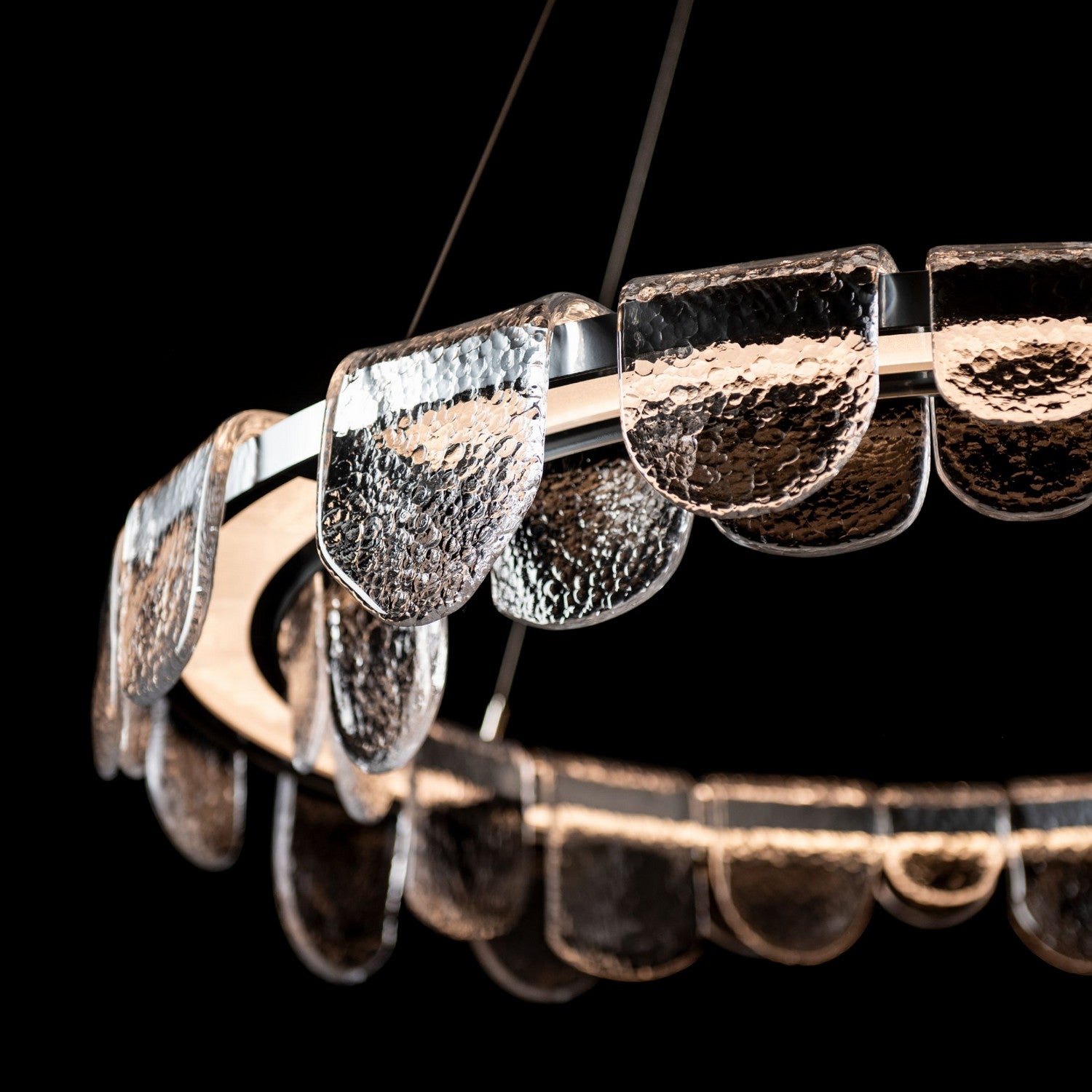 Hubbardton Forge - 139982-LED-STND-85-ZM0846 - Riverbed Circular LED Pendant - Riverbed - Sterling