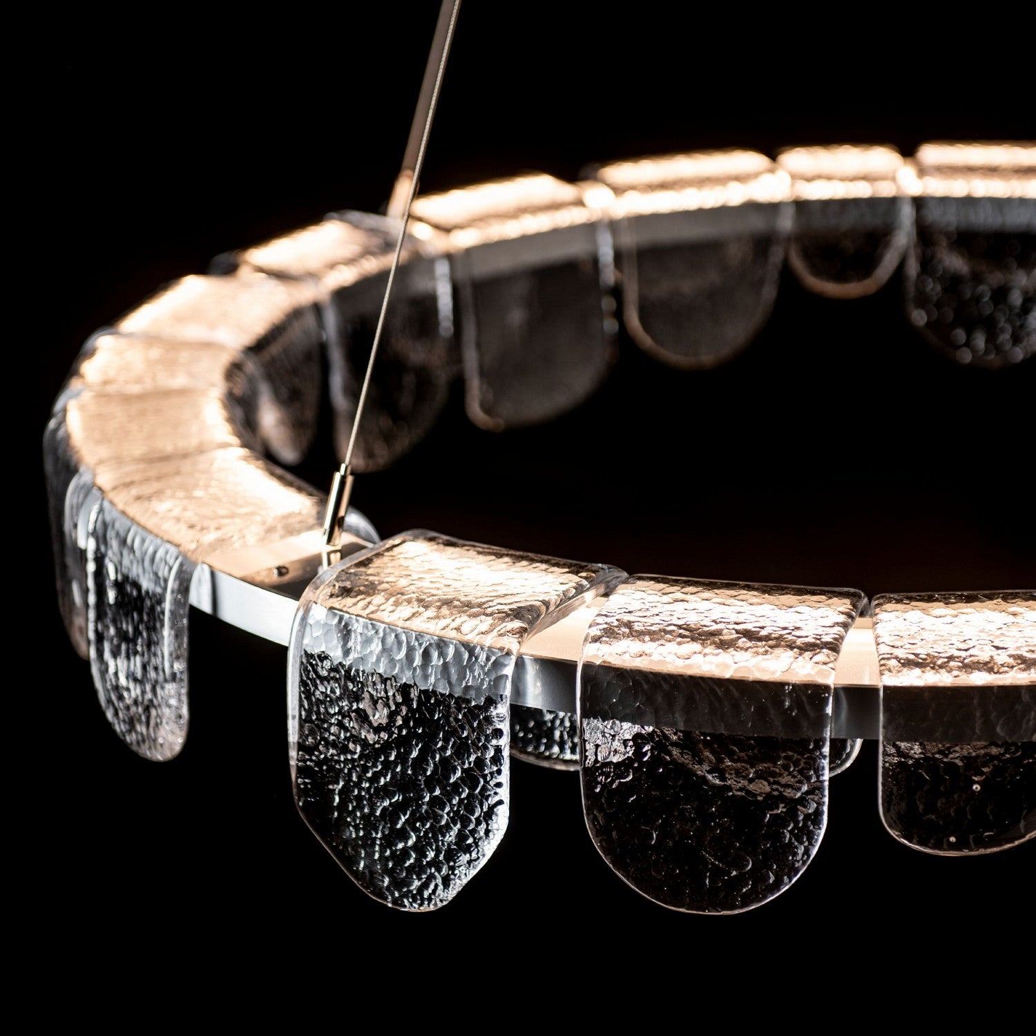 Hubbardton Forge - 139982-LED-STND-85-ZM0846 - Riverbed Circular LED Pendant - Riverbed - Sterling