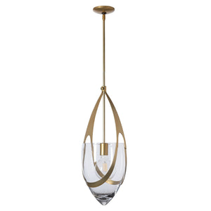 Hubbardton Forge - 187468-SKT-MULT-86-ZM0838 - One Light Pendant - Vaso - Modern Brass