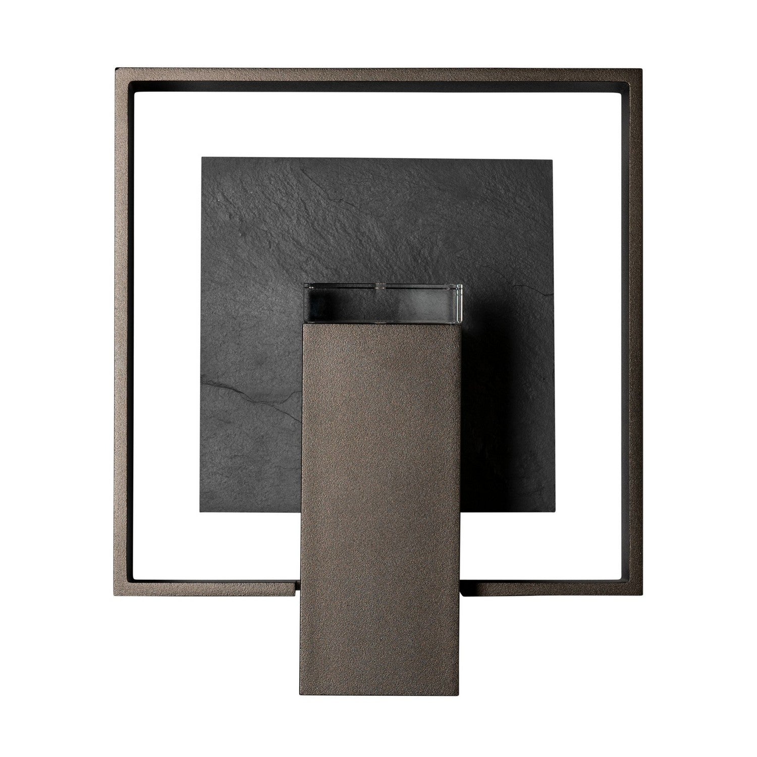 Hubbardton Forge - 302660-SKT-14-SL-ZM0850 - Shadow Box Small w/Slate Dark Sky Friendly Outdoor Sconce - Shadow Box - Coastal Oil Rubbed Bronze