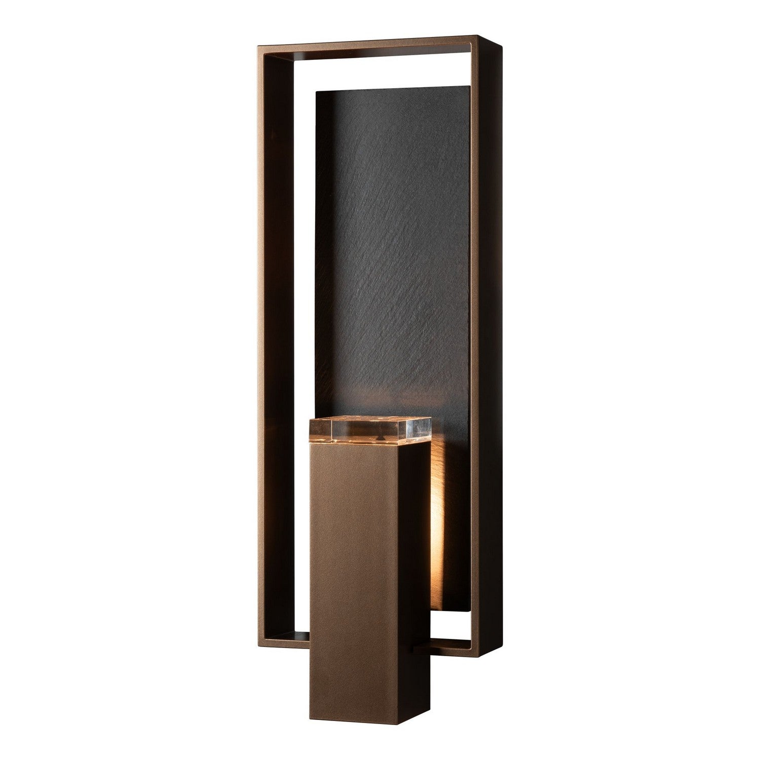 Hubbardton Forge - 302664-SKT-75-SL-ZM0850 - Shadow Box Large w/Slate Dark Sky Friendly Outdoor Sconce - Shadow Box - Coastal Bronze