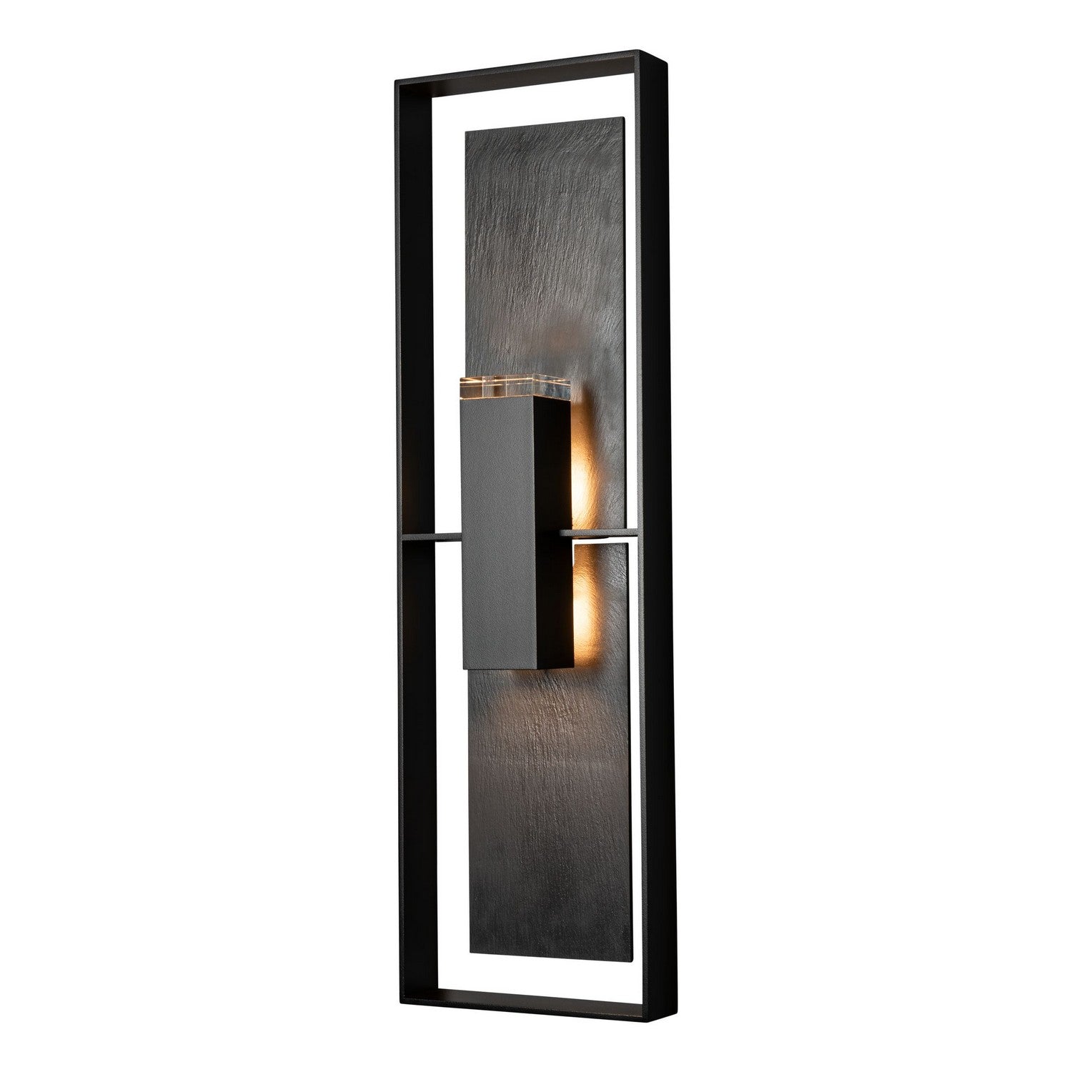 Hubbardton Forge - 302666-SKT-80-SL-ZM0850 - Shadow Box Tall w/Slate Dark Sky Friendly Outdoor Sconce - Shadow Box - Coastal Black