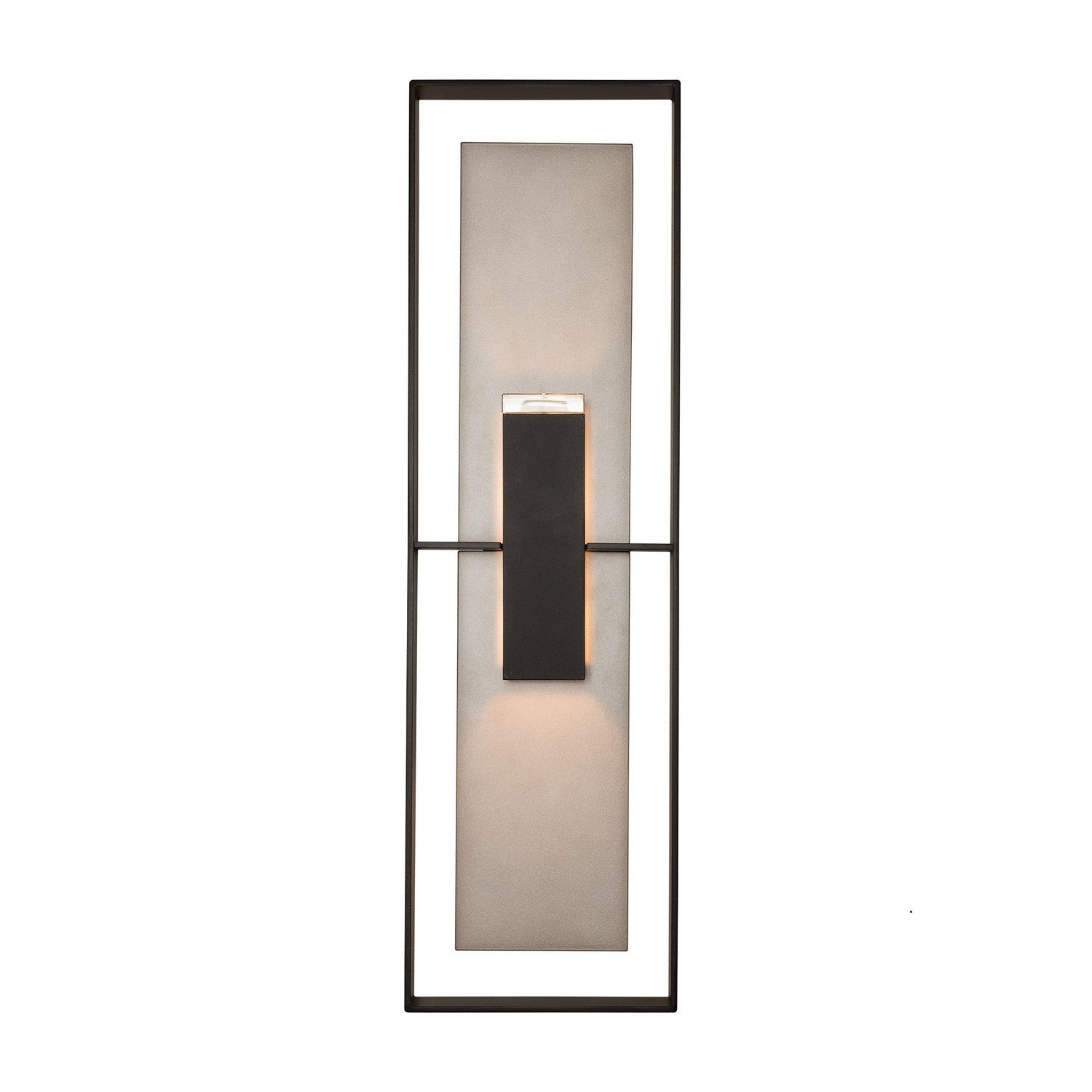 Hubbardton Forge - 302667-SKT-80-78-ZM0850 - Shadow Box Tall Dark Sky Friendly Outdoor Sconce - Shadow Box - Coastal Black