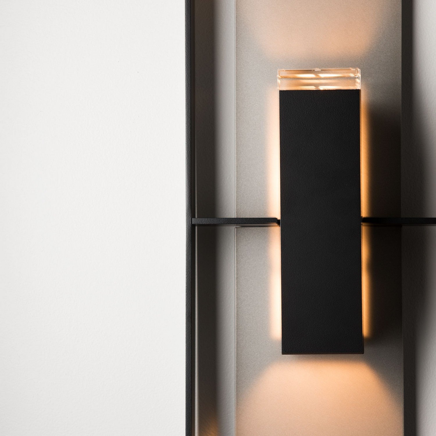 Hubbardton Forge - 302667-SKT-80-78-ZM0850 - Shadow Box Tall Dark Sky Friendly Outdoor Sconce - Shadow Box - Coastal Black
