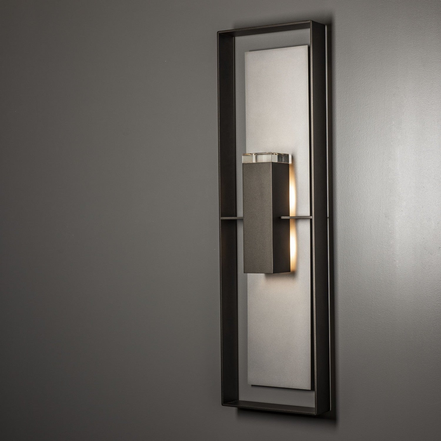 Hubbardton Forge - 302668-SKT-14-78-ZM0851 - Shadow Box Extra Tall Dark Sky Friendly Outdoor Sconce - Shadow Box - Coastal Oil Rubbed Bronze