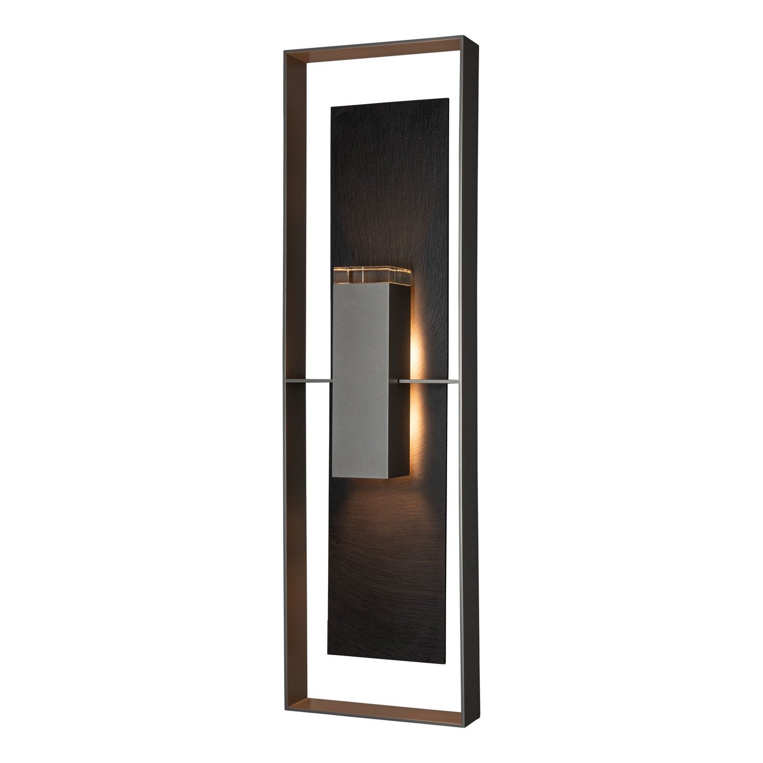 Hubbardton Forge - 302669-SKT-78-SL-ZM0851 - Shadow Box Extra Tall w/Slate Dark Sky Friendly Outdoor Sconce - Shadow Box - Coastal Burnished Steel