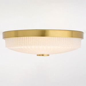 Vaxcel - C0325 - LED Flush Mount - Preston - Natural Brass