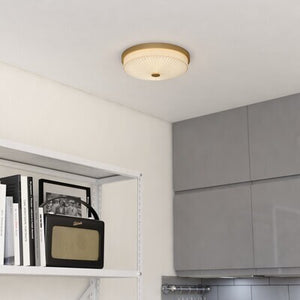 Vaxcel - C0325 - LED Flush Mount - Preston - Natural Brass