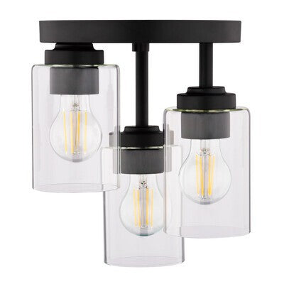 Vaxcel - C0326 - Three Light Flush Mount - Park Ridge - Matte Black
