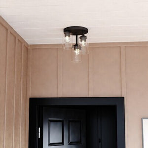 Vaxcel - C0326 - Three Light Flush Mount - Park Ridge - Matte Black
