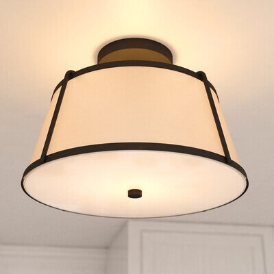 Vaxcel - C0329 - Two Light Semi-Flush Mount - Marion - Matte Black