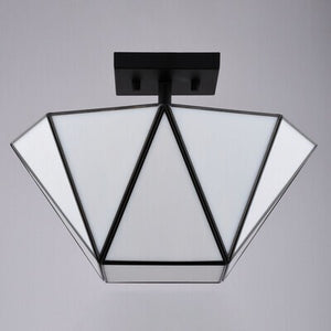 Vaxcel - C0330 - Two Light Semi-Flush Mount - Burnett - Matte Black