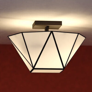 Vaxcel - C0330 - Two Light Semi-Flush Mount - Burnett - Matte Black