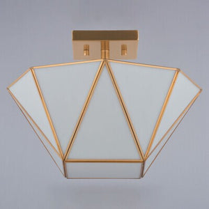 Vaxcel - C0331 - Two Light Semi-Flush Mount - Burnett - Muted Brass
