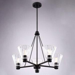 Vaxcel - H0309 - Five Light Chandelier - Dalton - Matte Black