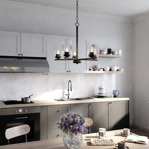 Vaxcel - H0313 - Five Light Chandelier - Park Ridge - Matte Black