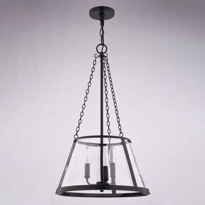 Vaxcel - P0437 - Three Light Pendant - Rochester - Matte Black
