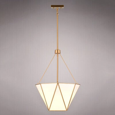 Vaxcel - P0439 - Three Light Pendant - Burnett - Muted Brass