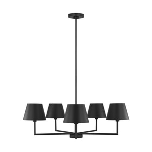 Visual Comfort Studio - DJC1265MBK - Five Light Chandelier - Ender - Midnight Black