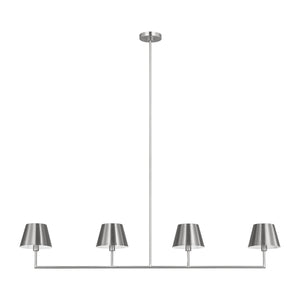 Visual Comfort Studio - DJC1274BS - Four Light Linear Chandelier - Ender - Brushed Nickel