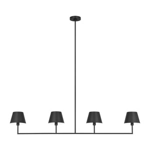 Visual Comfort Studio - DJC1274MBK - Four Light Linear Chandelier - Ender - Midnight Black