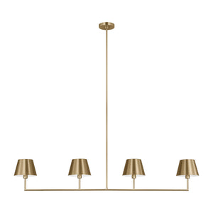 Visual Comfort Studio - DJC1274SB - Four Light Linear Chandelier - Ender - Satin Brass