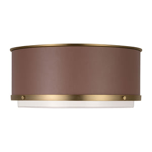 Visual Comfort Studio - LF1062TWB - Two Light Flush Mount - Marlowe - Time Worn Brass